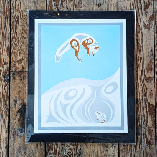 "Fox with Lemming" Digital Print