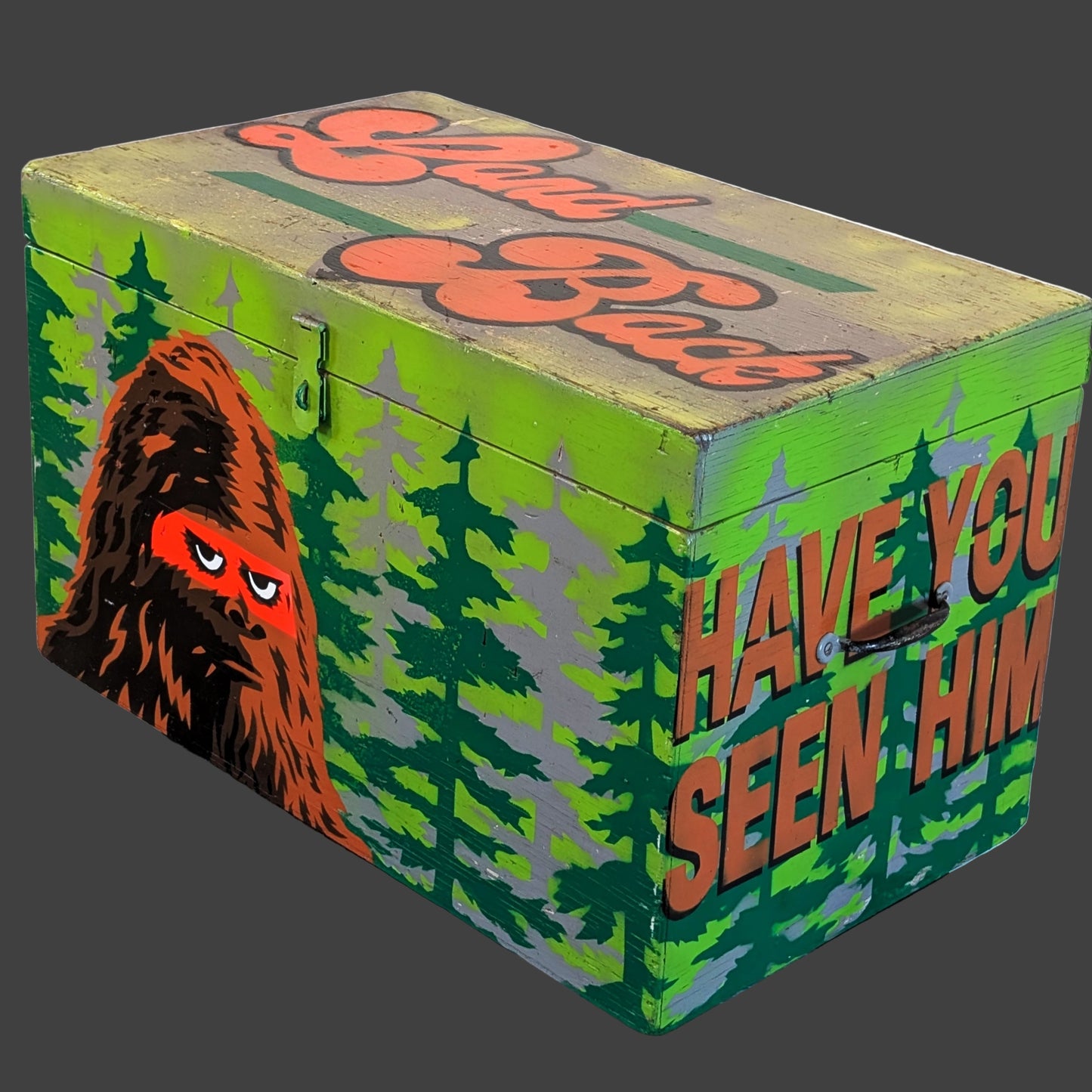 [Sasquatch Wants His] Land Back  Up-Cycled Indigpunk Vintage Tool Box | Randy Babichuk