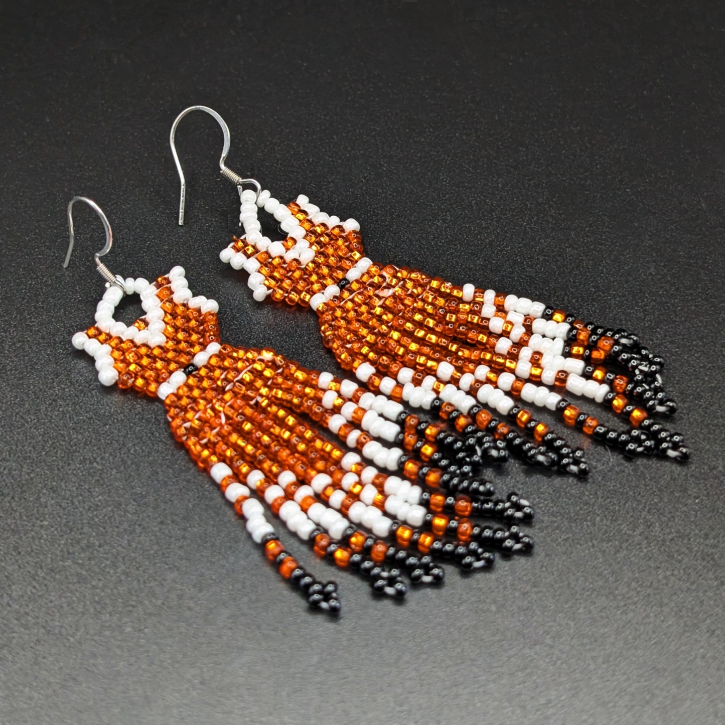 Beaded Orange Dress Fringe Earrings Summer 2025 Collection