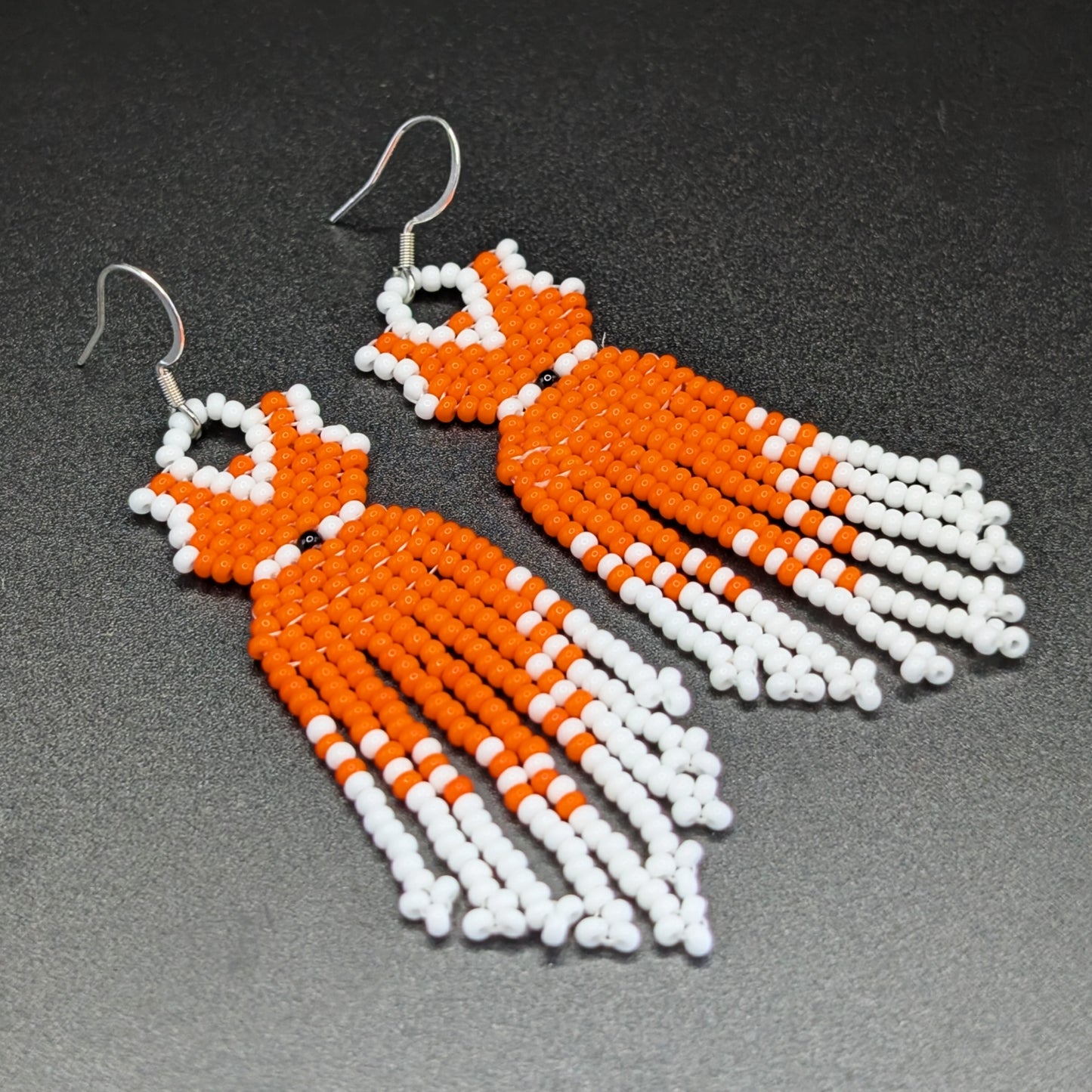 Beaded Orange Dress Fringe Earrings Summer 2025 Collection