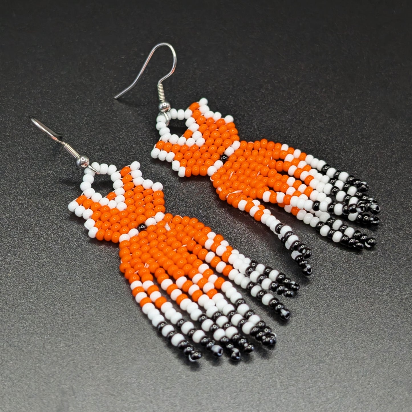 Beaded Orange Dress Fringe Earrings Summer 2025 Collection