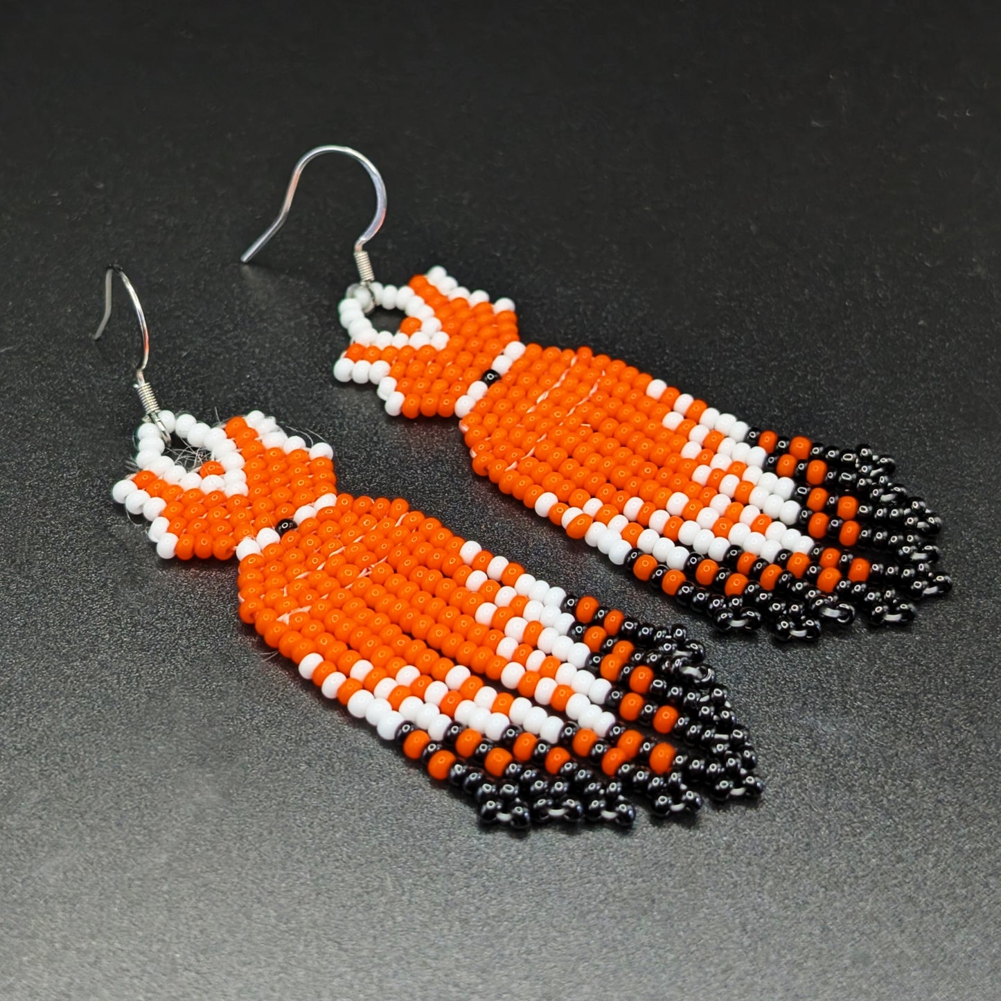 Beaded Orange Dress Fringe Earrings Summer 2025 Collection