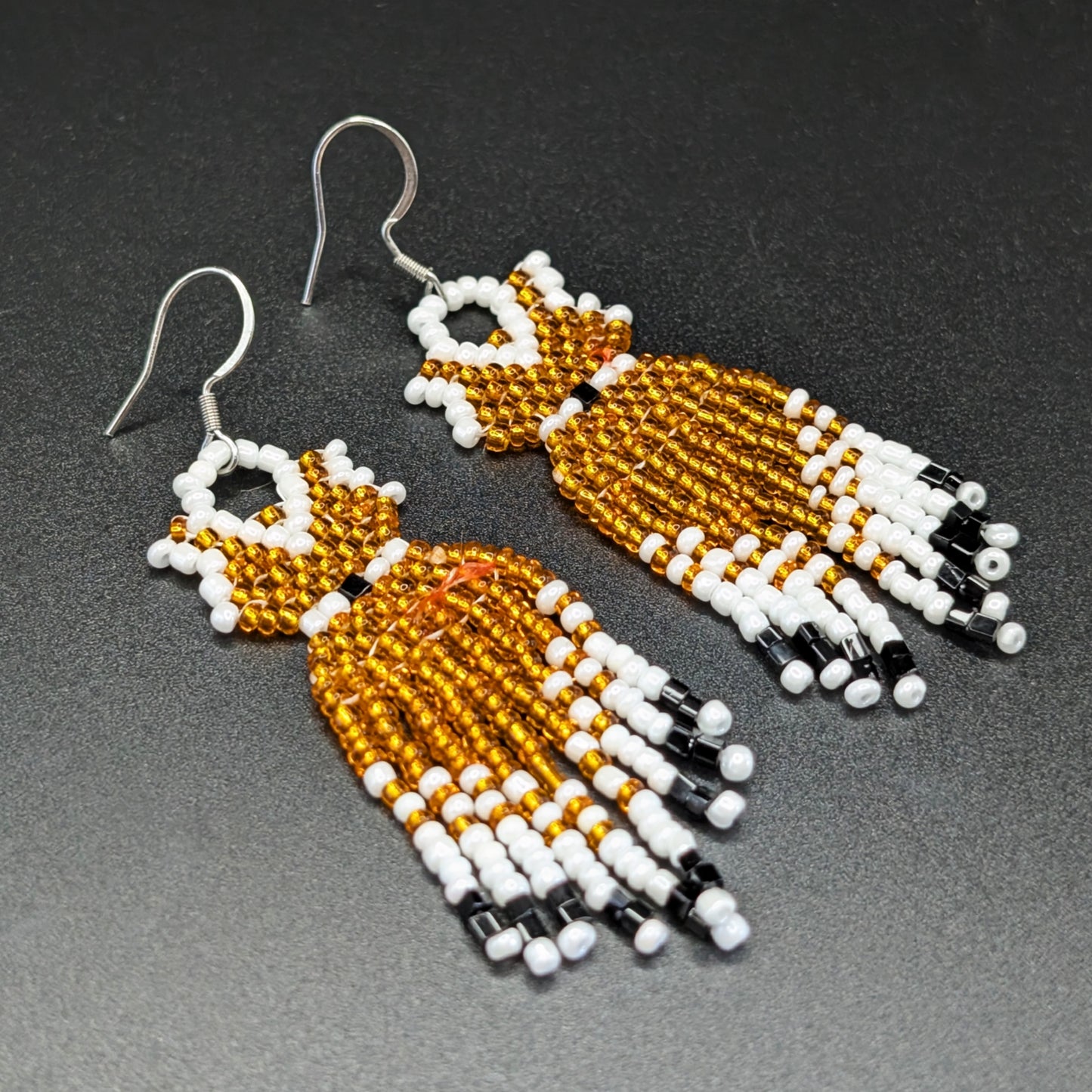 Beaded Orange Dress Fringe Earrings Summer 2025 Collection