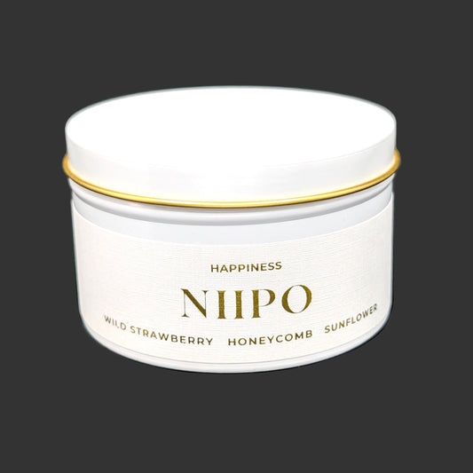 NIIPO "Happiness" Tin Candles | Crowfoot Collective