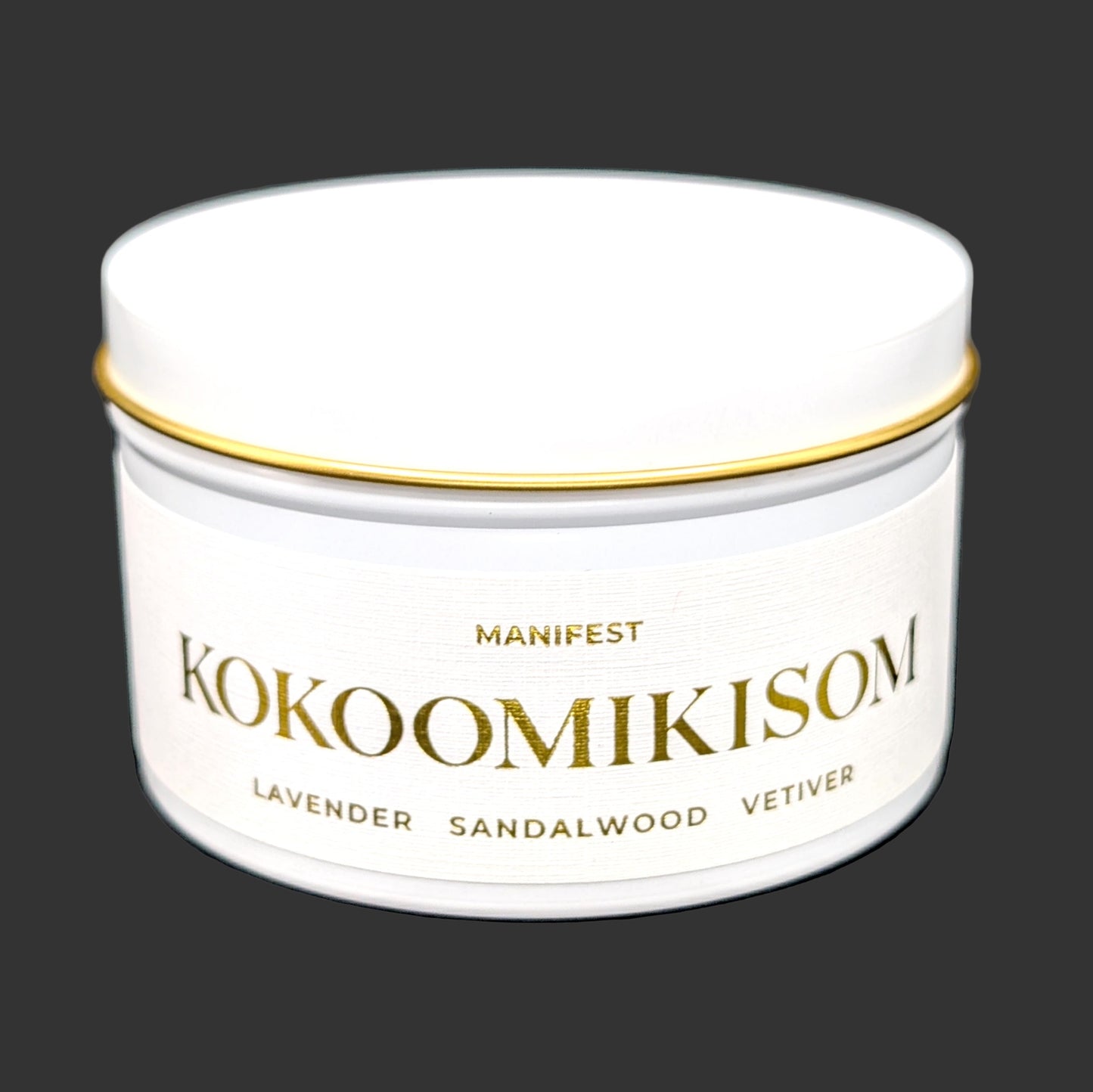 KOKOOMIKISOM "Manifest" Tin Candles | Crowfoot Collective