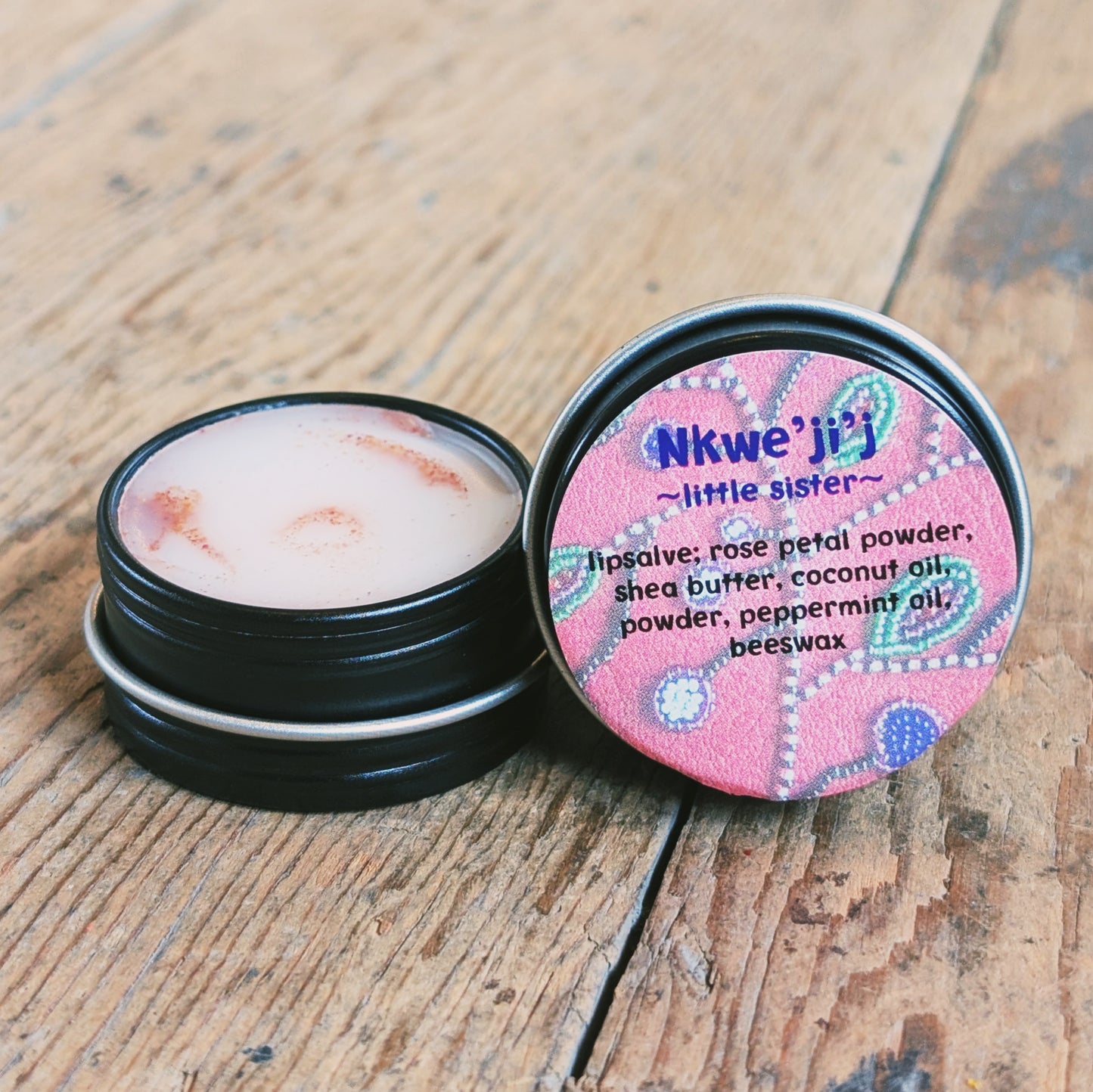Rose Petal & Peppermint Lip Salve | Nkwe'ji'j ~ Little Sister