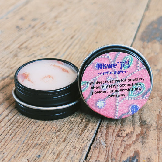 Rose Petal & Peppermint Lip Salve | Nkwe'ji'j ~ Little Sister