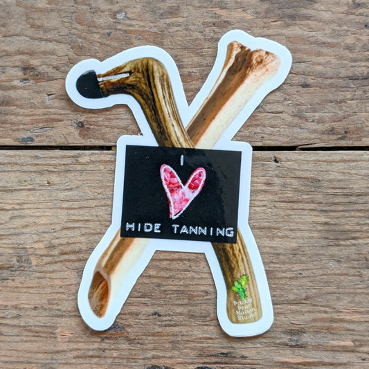 I Love Hide Tanning Sticker