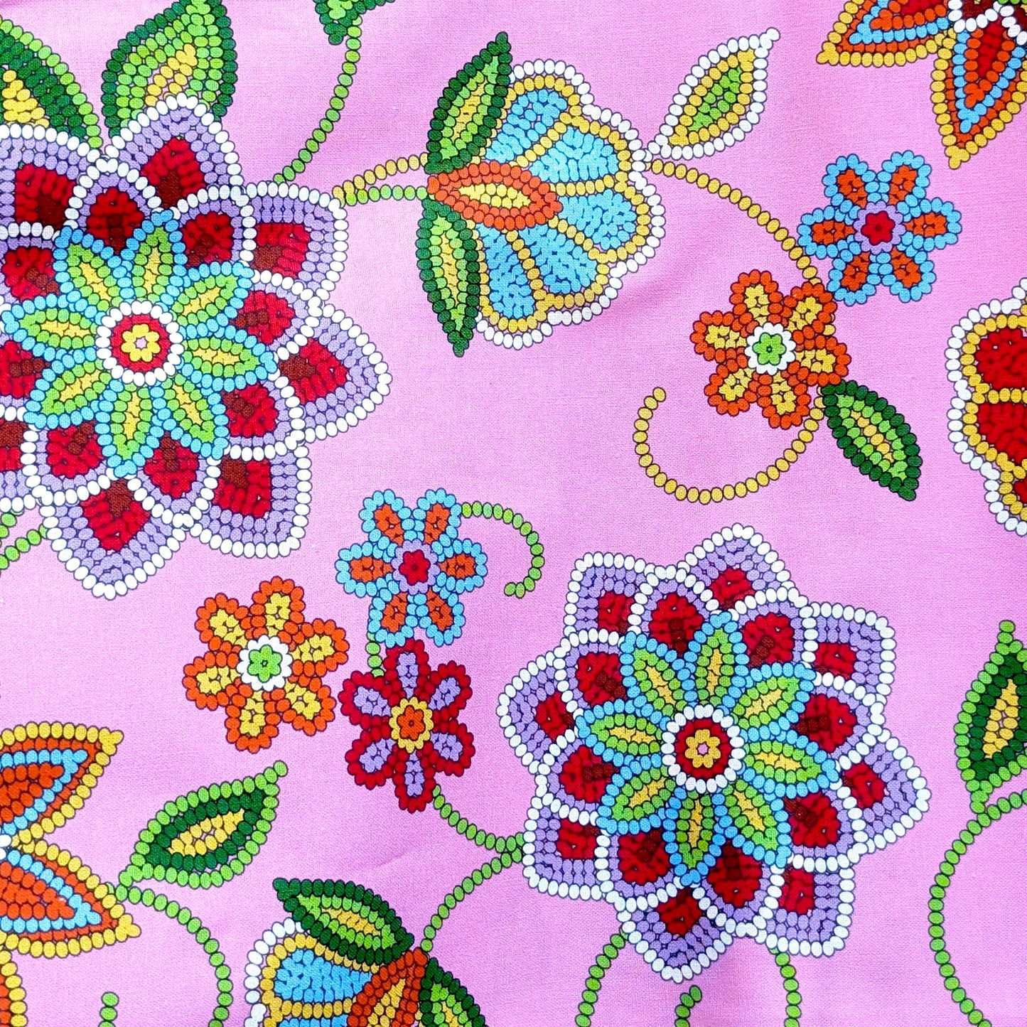 Beaded Mandala Florals | 100% Cotton Fabric