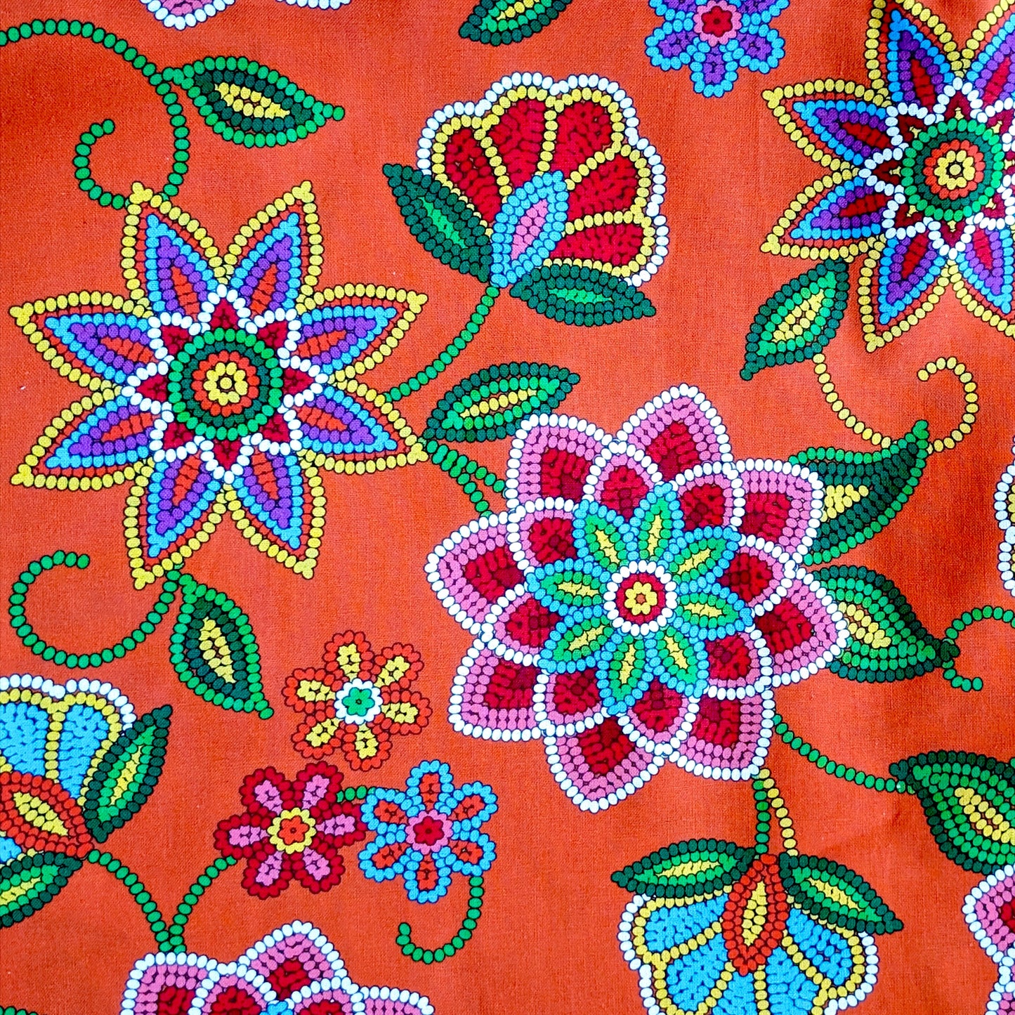Beaded Mandala Florals | 100% Cotton Fabric