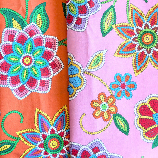 Beaded Mandala Florals | 100% Cotton Fabric