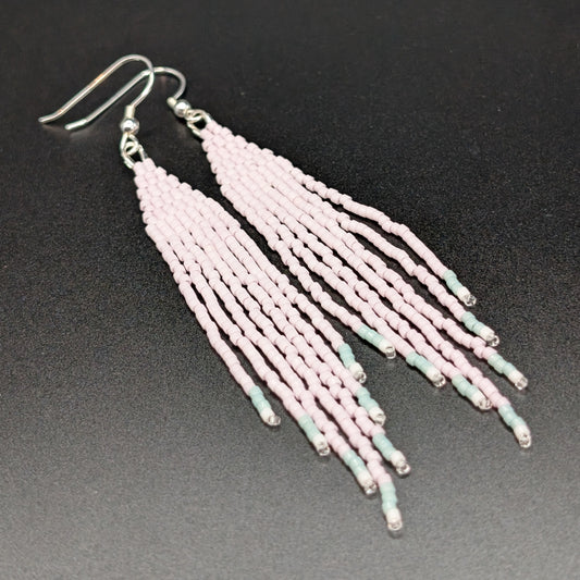 Light Purple Fringe Earrings
