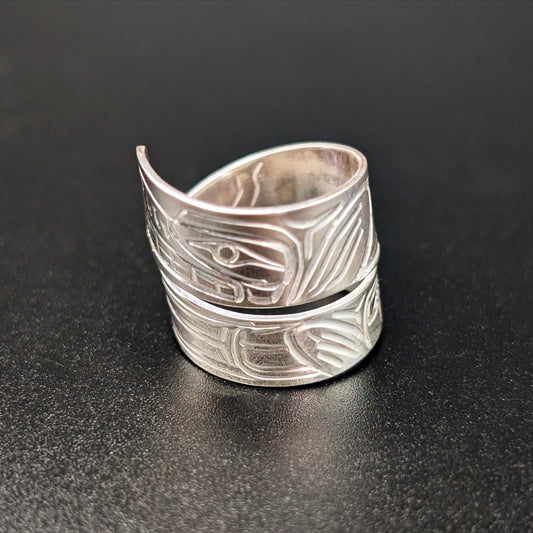 2 Wolves Silver Ring | Norman Seaweed