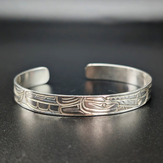 Wolf 1/4" Silver Bracelet | Norman Seaweed
