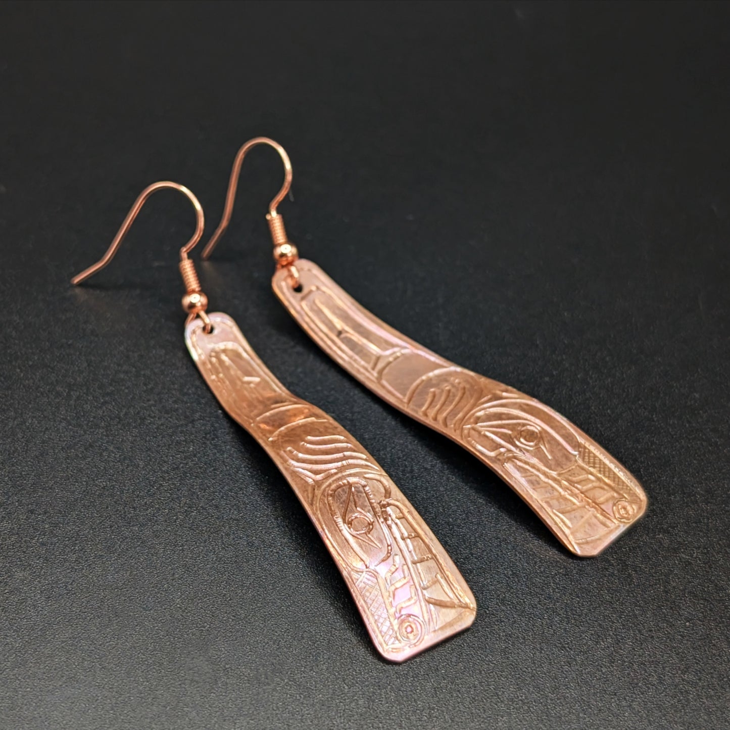 Wolf Copper Dangling Earrings | Norman Seaweed