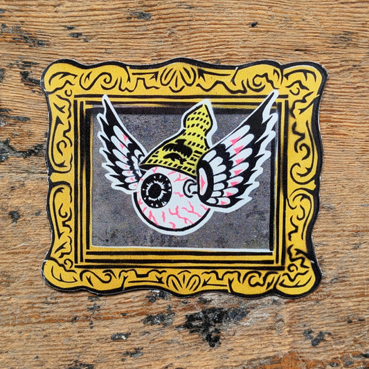 Framed Flying Eyeball Sticker | Randy Babichuk