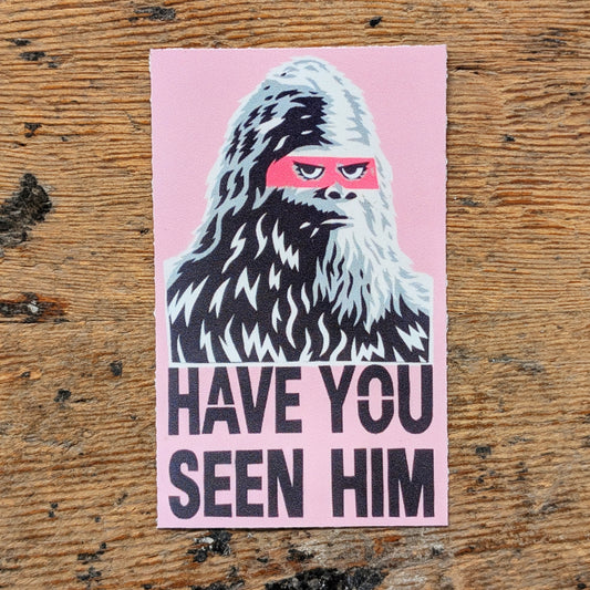 Pink Sasquatch Sticker | Randy Babichuk