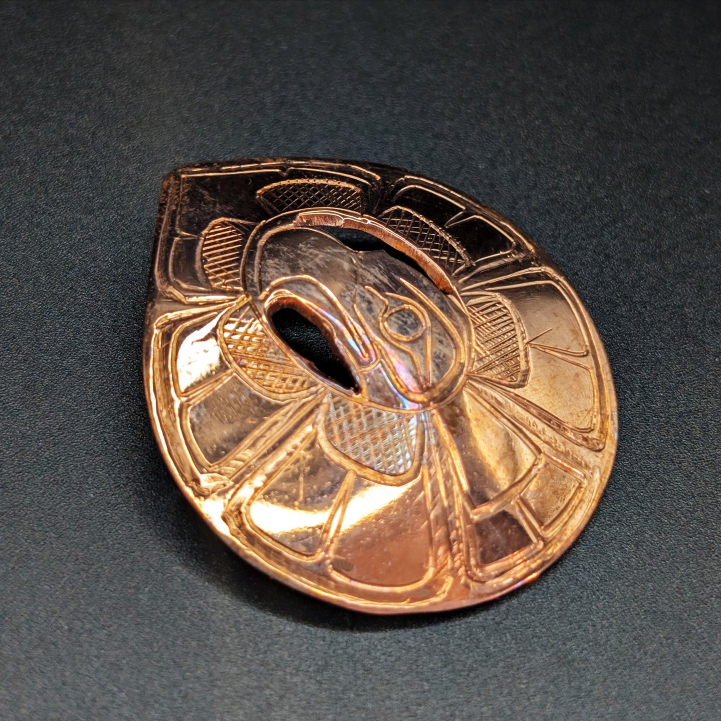 Eagle Droplet Copper Shield Pendant | Norman Seaweed