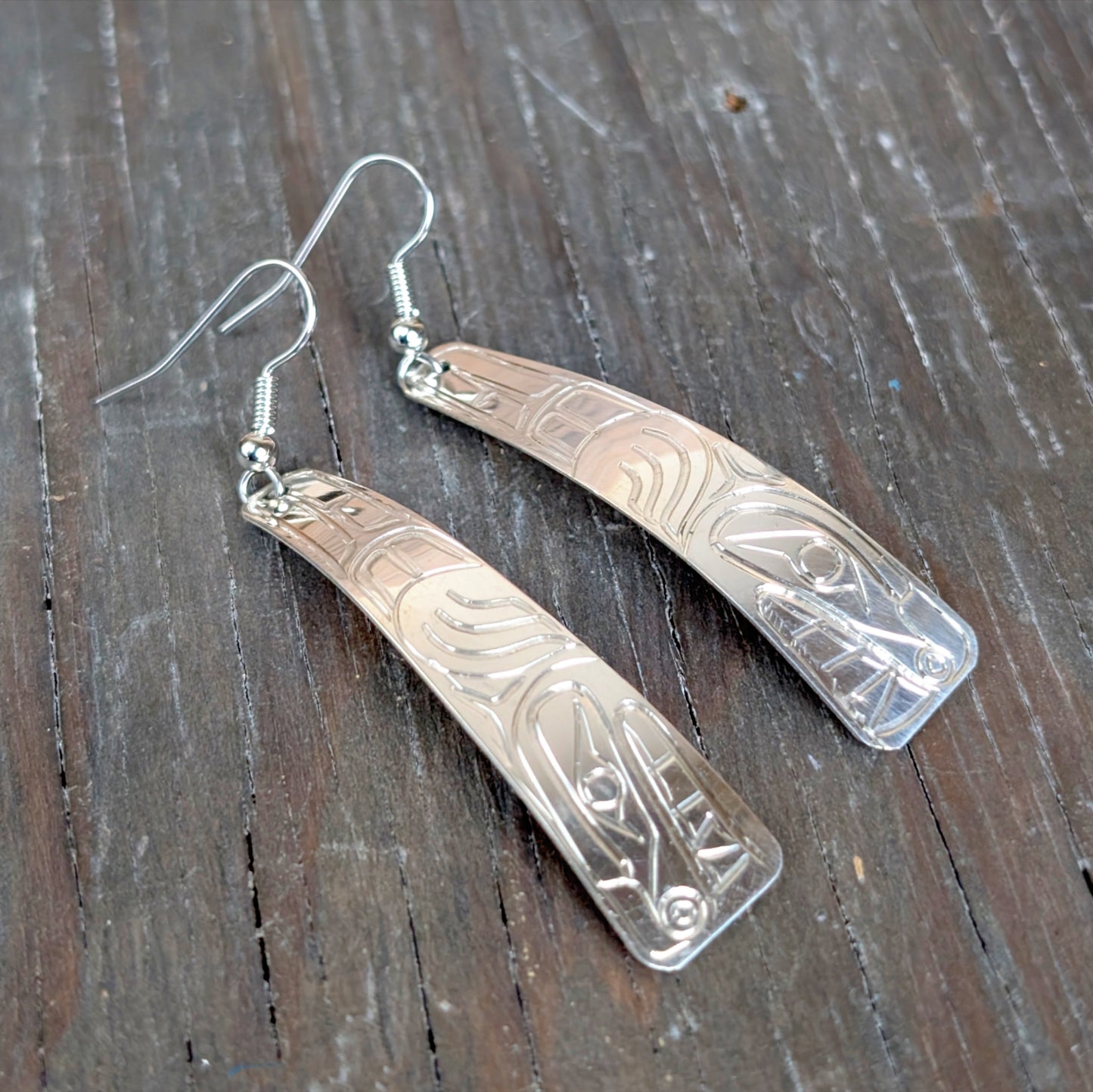 Bear Silver Dangling Earrings | Norman Seaweed