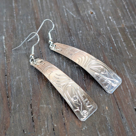 Bear Silver Dangling Earrings | Norman Seaweed