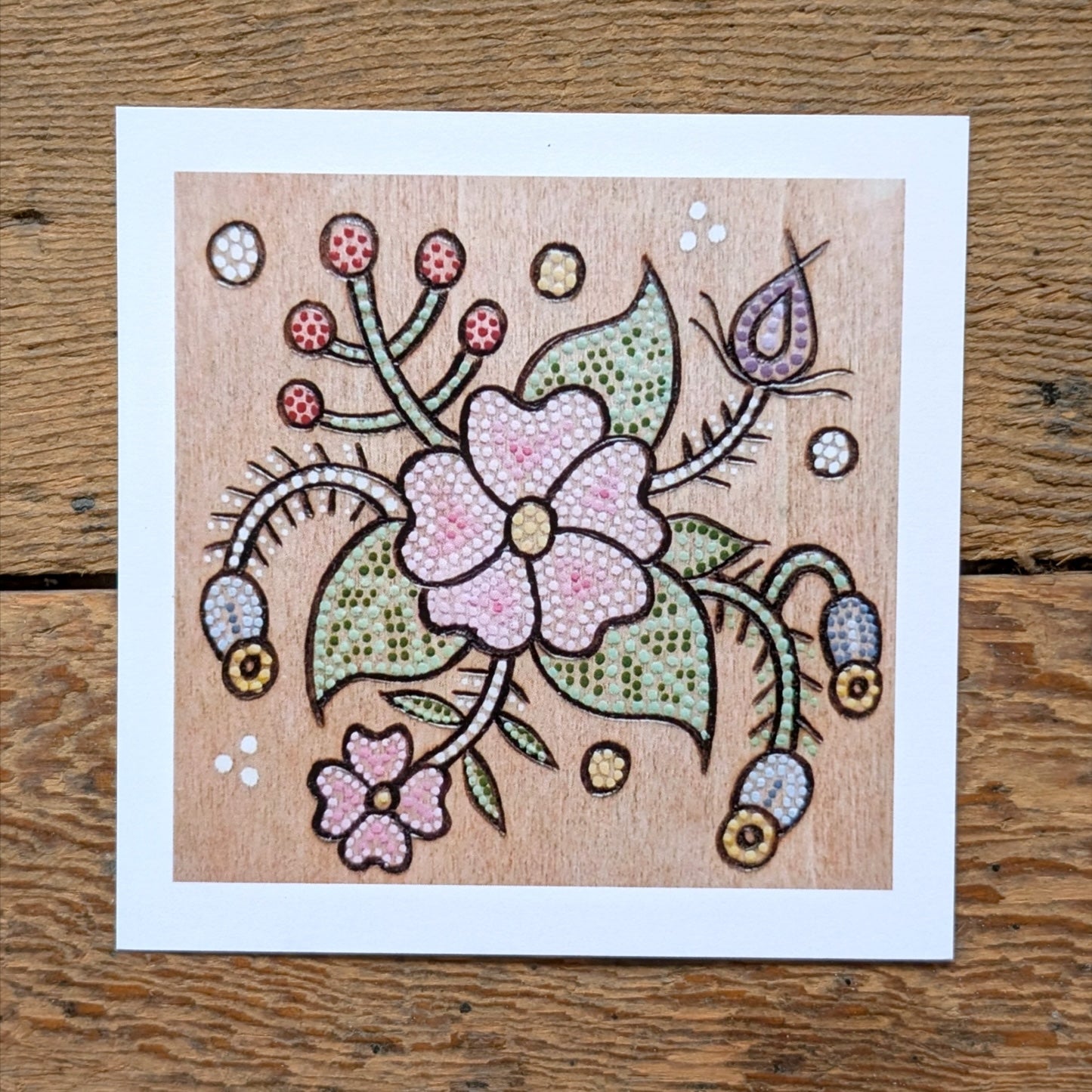 Florals on Wooden Background, mini prints