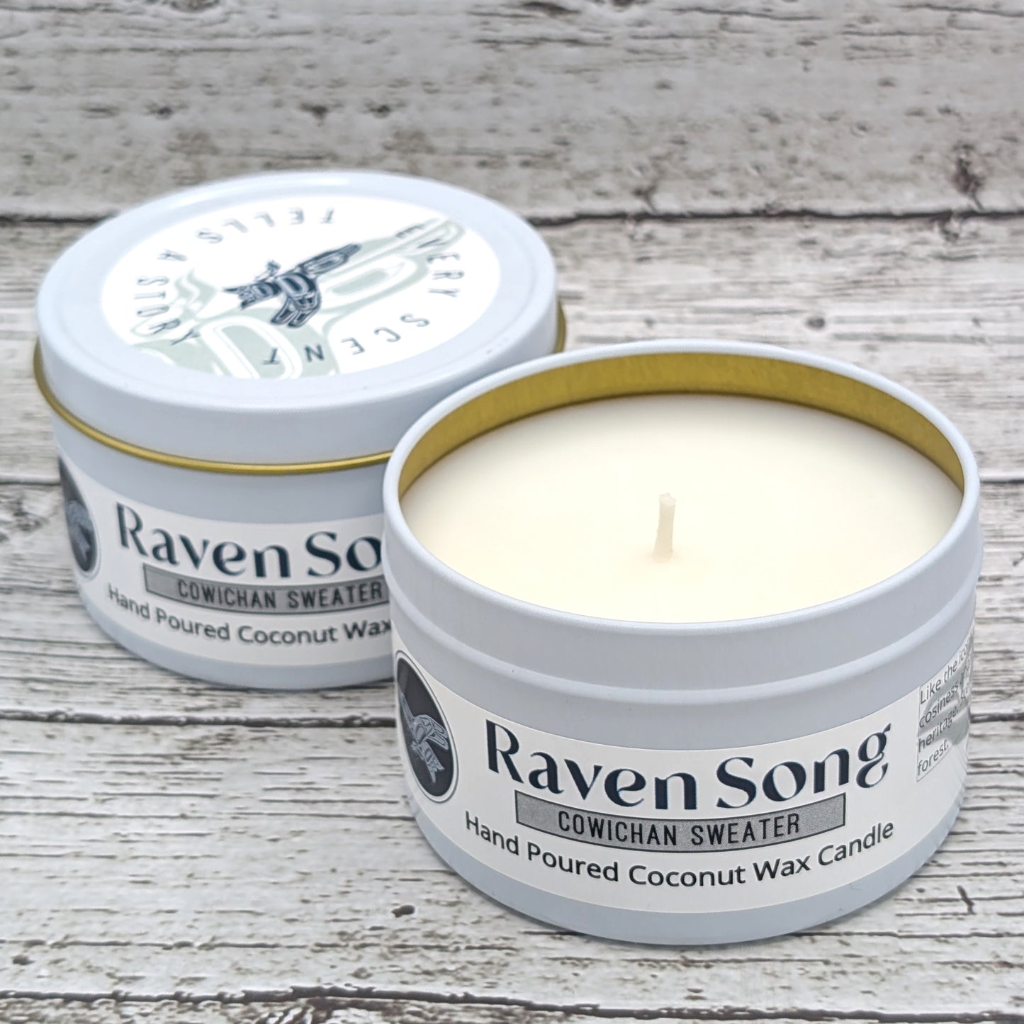 Cowichan Sweater Candle Tins | Raven Song