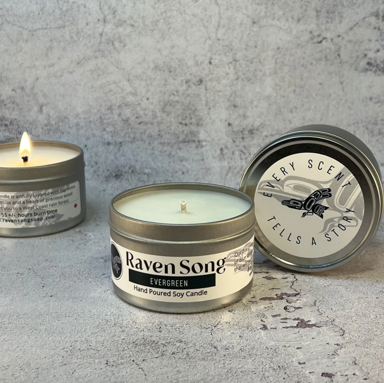 Evergreen Candle Tins | Raven Song