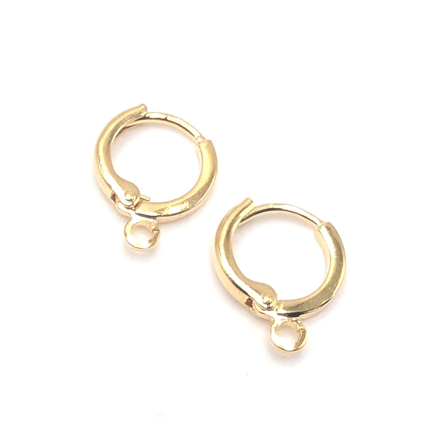 14kt Gold Round Lever Back Ear Hooks