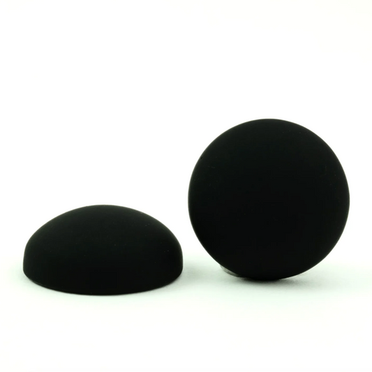 Black Round Matte Opaque Cabochons