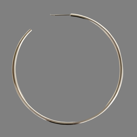 C Shape Hoop Earring Finding .999 Fine Silver Plated