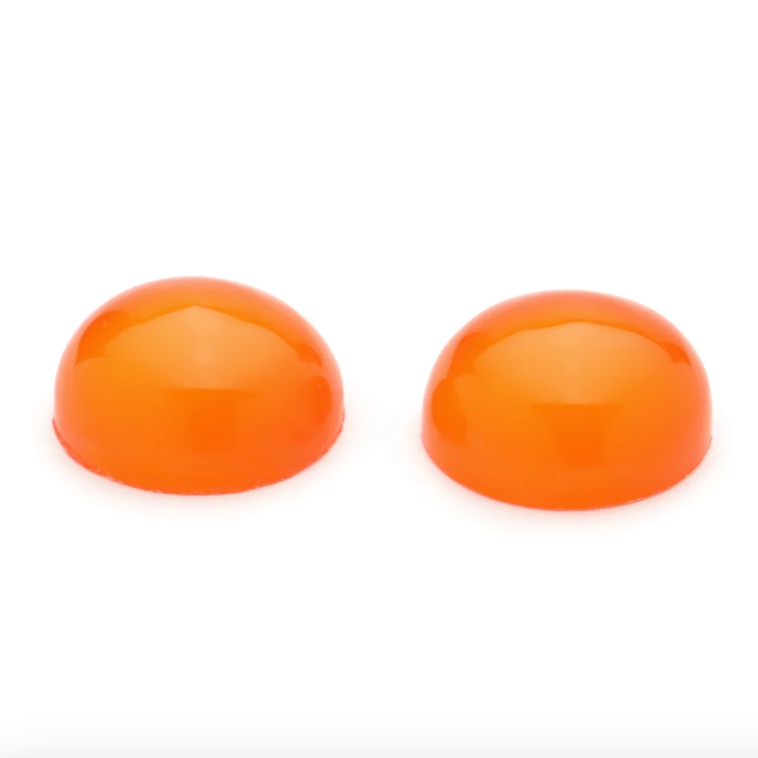 Red Orange Round Transparent Cabochons