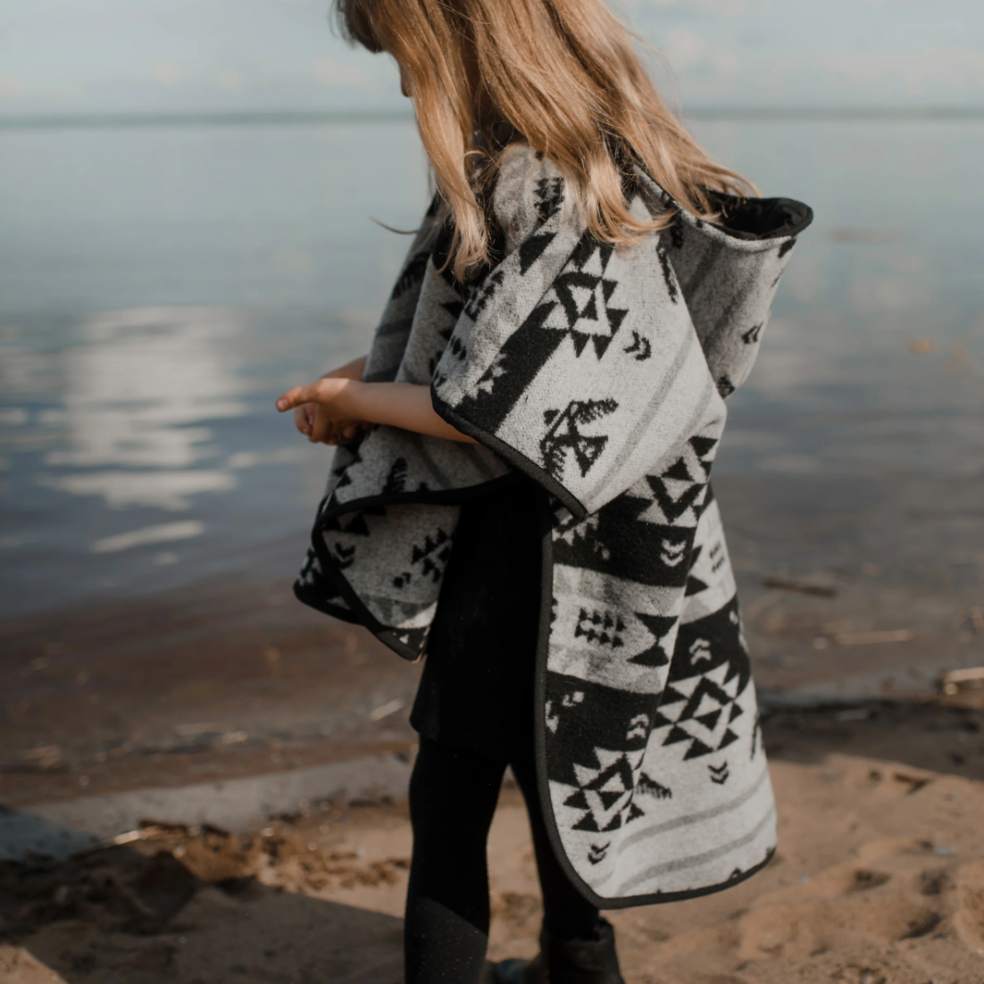 Grey Thunderbird Kid's Poncho | MiniTipi
