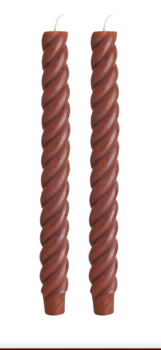 "Treacle" Taper Spiral Beeswax Candles | Crowfoot Collective