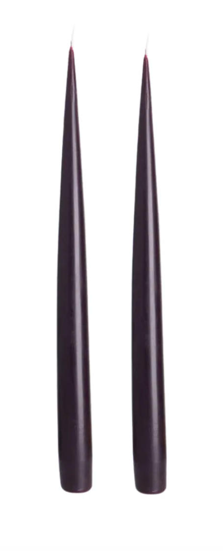 "Oxblood" Taper Natural Beeswax Candles