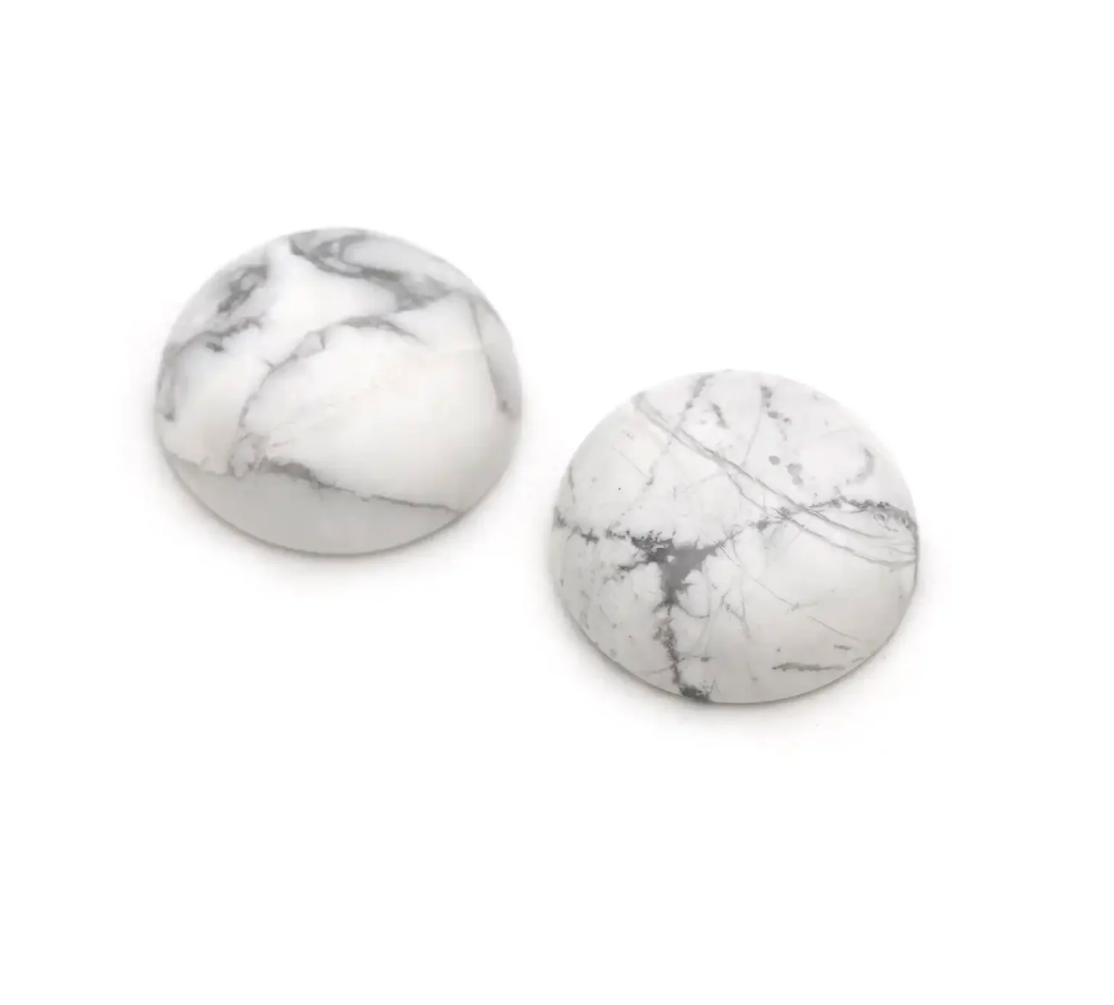 Howlite Coin Cabochons