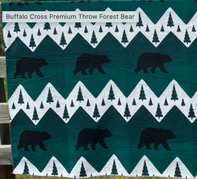 Buffalo Cross Throw Blankets