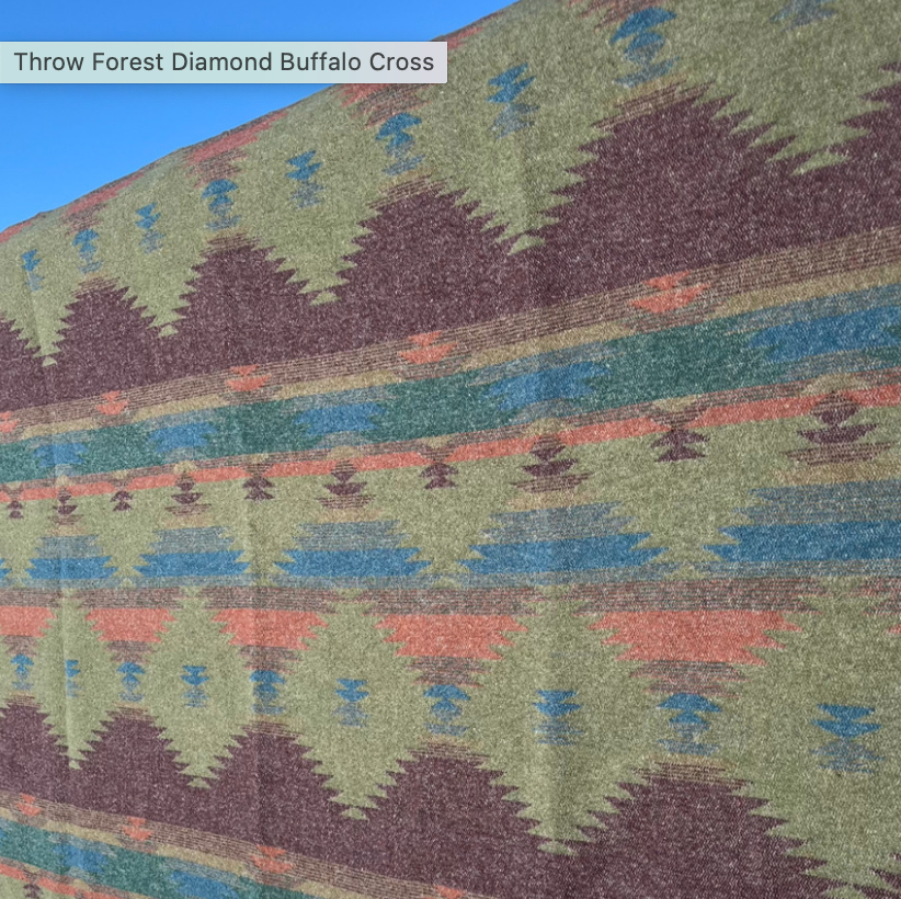 Buffalo Cross Throw Blankets