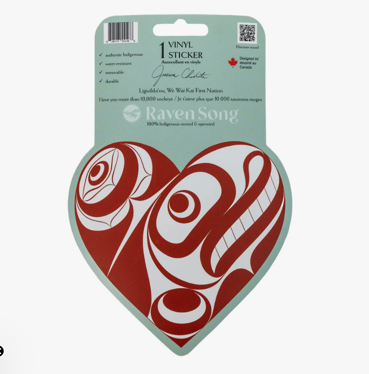 I love you more than 10,000 sockeye by Jessica Chickite- Raven Song