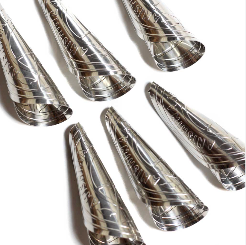 Anishinaabe Embossed Jingle Cones - Silver! (10pcs)