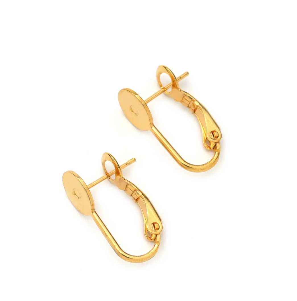 24K Gold Plated Stud Omega Back Post