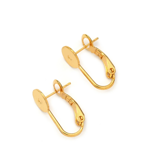 24K Gold Plated Stud Omega Back Post