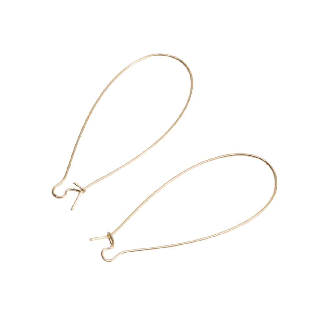 14kt Gold Plated Kidney Wire Ear Hooks