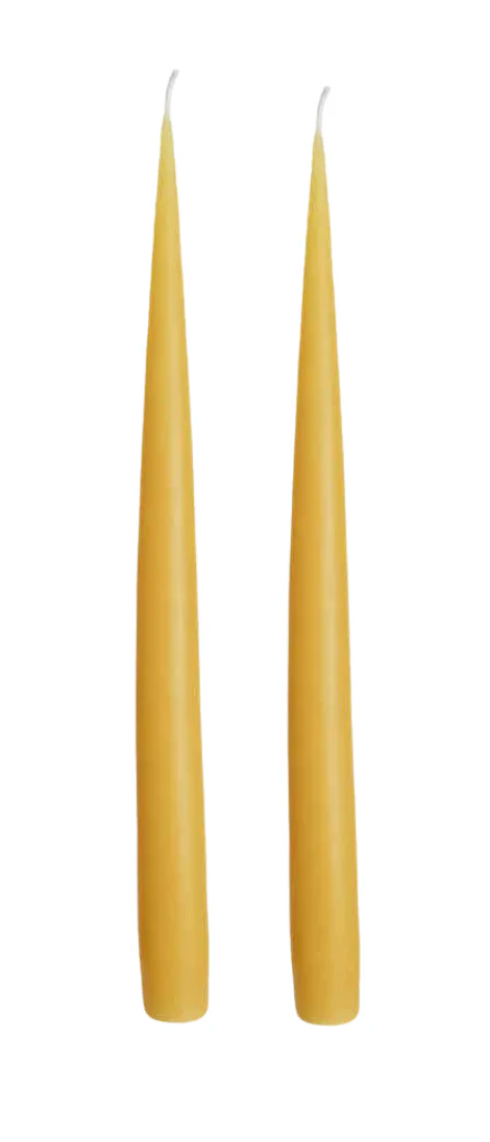 "Natural" Taper Natural Beeswax Candles