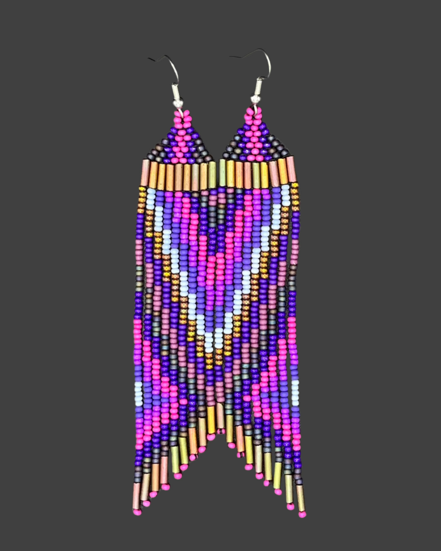 "Sea Cliff Aura" Double Wear Fringe Earrings