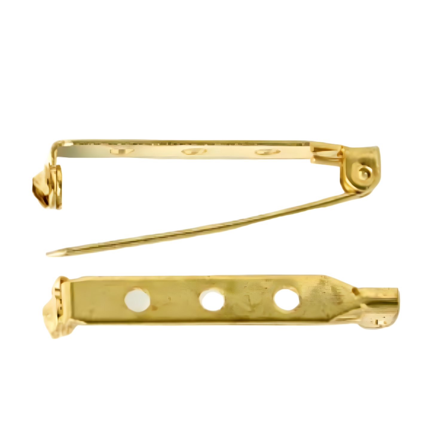 Gold Plated Brooch Pin with Safety Catch (Various Sizes)