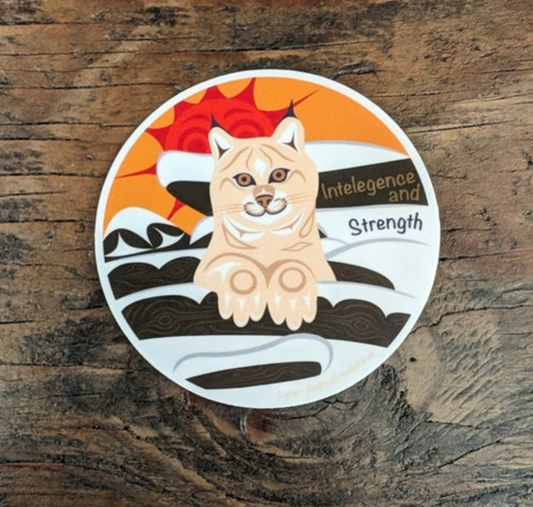 Lynx Coast Salish Animal Stickers