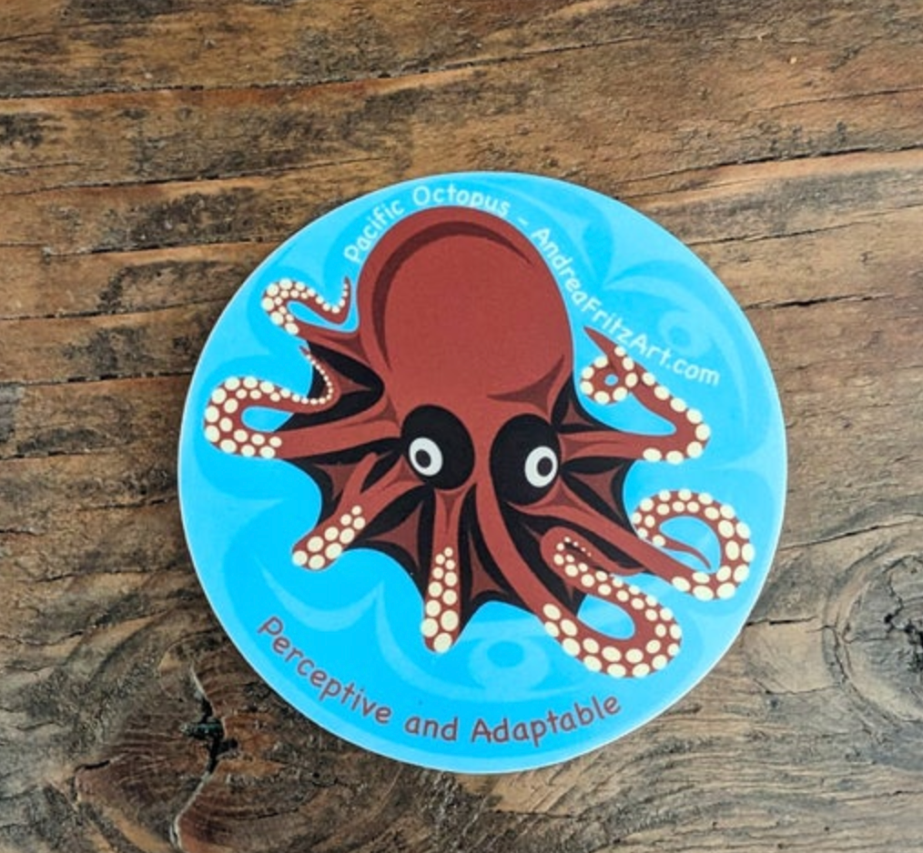 Octopus Coast Salish Animal Stickers