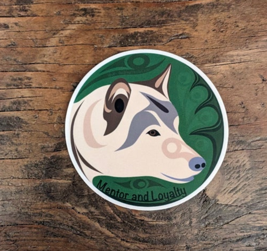 Wolf Coast Salish Animal Stickers