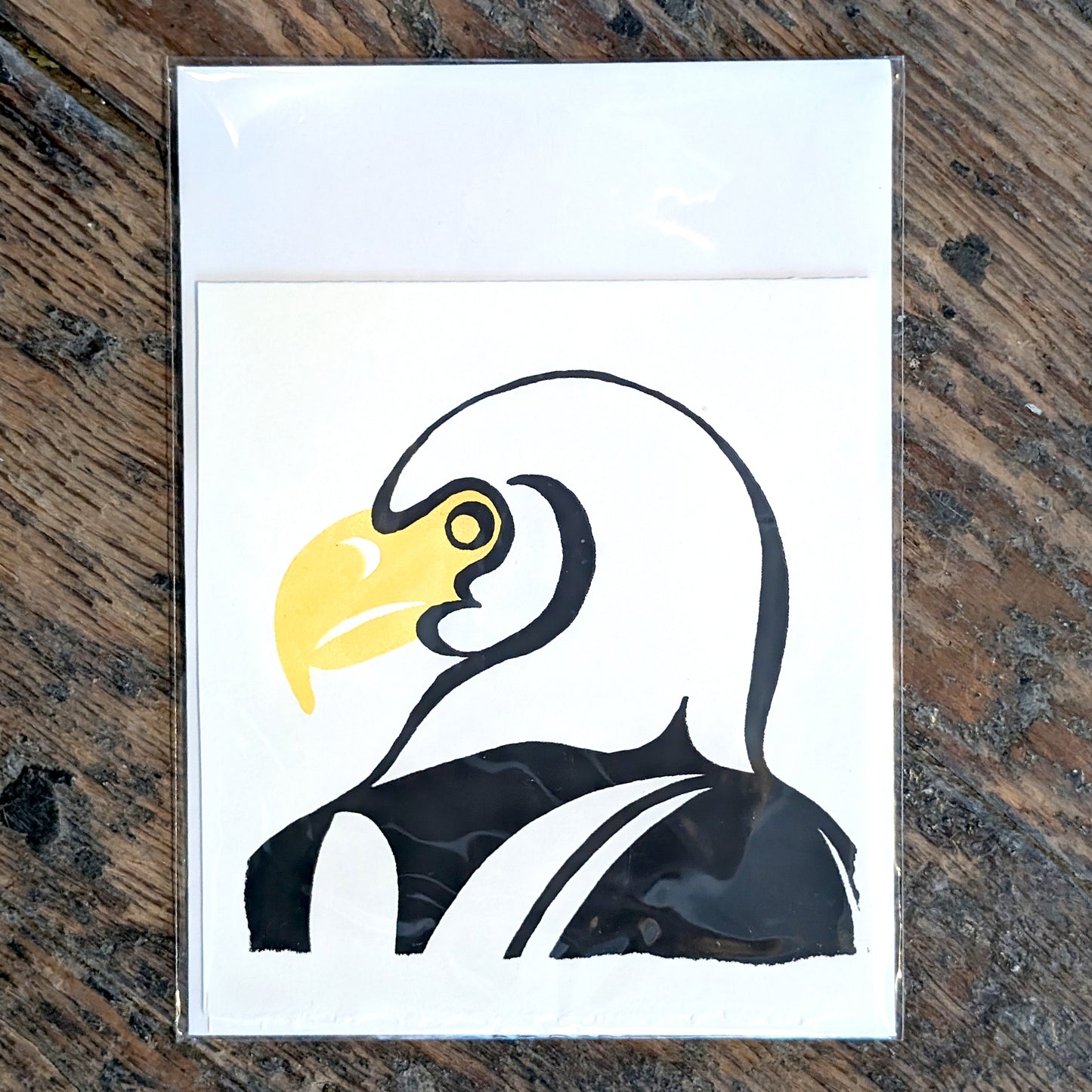 Eagle Serigraph Print Greeting Card