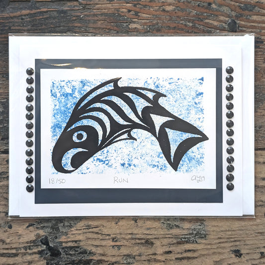 "Salmon Run" Serigraph Print Greeting Cards (18/20)